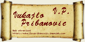 Vukajlo Pribanović vizit kartica